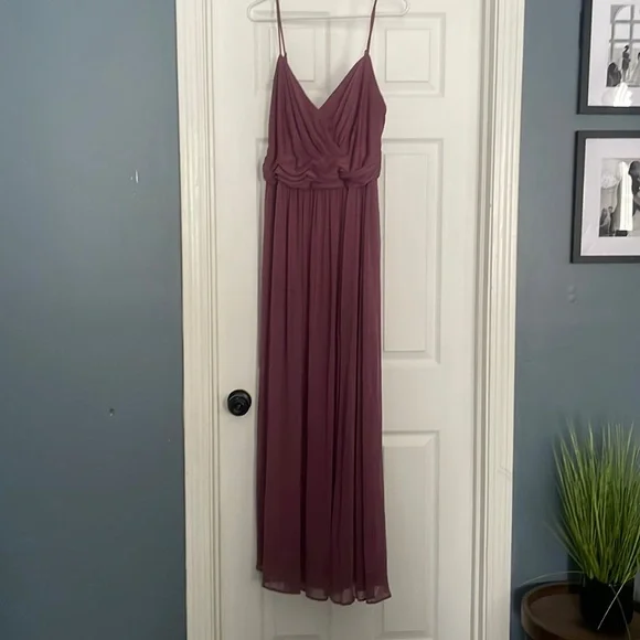 mauve colored bridesmaid dresses Mauve Purple Bridesmaid Dresses Ruffles Sleeves – Lisposa